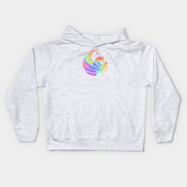 UCF Pastel Rainbow Marble Logo Kids Hoodie by Rpadnis